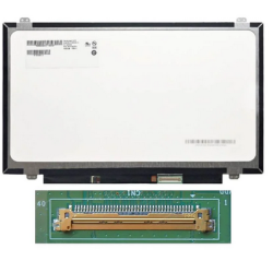 écran pc  Portable 14.0" Slim FHD (1920x1080) LCD 60Hz, eDP 40pin Droite, Fixation Haut Bas