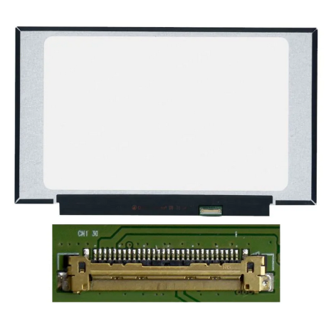 écran de réparatipon pc Portable14.0" Slim HD (1366x768) LCD TN 60Hz, 30pin Droite 19mm, Fixation Haut Bas