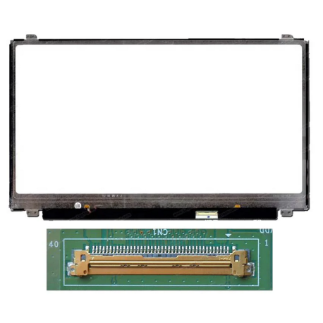 écran pc Portable  15.6" Slim FHD (1920x1080) IPS 60Hz 40pin Droite 25mm, Fixations Haut Bas