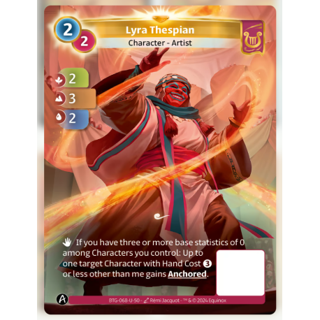 Lyra Thespian (2-3-2) Carte Unique Lyra - Altered TCG