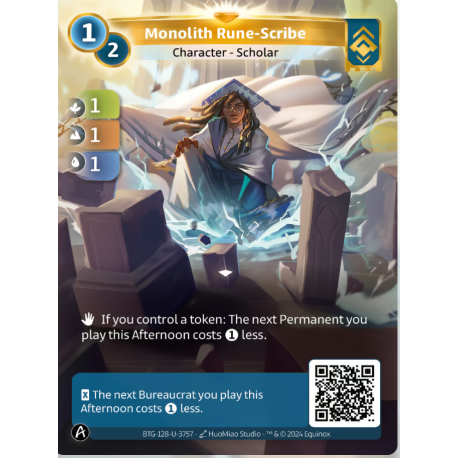 Monolith Rune Scribe (1-1-1) Unique Ordis Card - Altered TCG