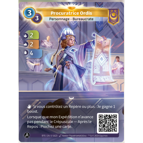 Procuratrice Ordis (2-2-4) Carte Unique Yzmir - Altered TCG - Edition KS