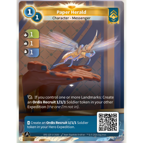 Paper Herald (1-1-1) Unique Ordis - Altered TCG