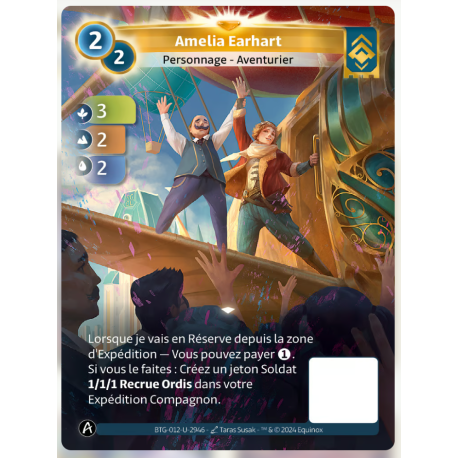 Amelia Earhart (3-2-2) Unique Ordis - Altered TCG - Edition KS