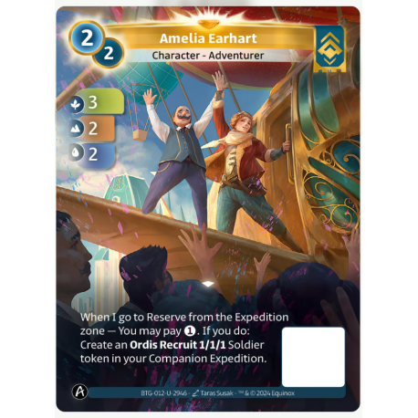 Amelia Earhart (3-2-2) Unique Card Ordis - Altered TCG
