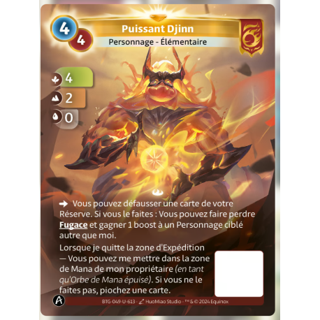 Puissant Djinn (4-2-0) Unique Bravos - Altered TCG - Edition KS