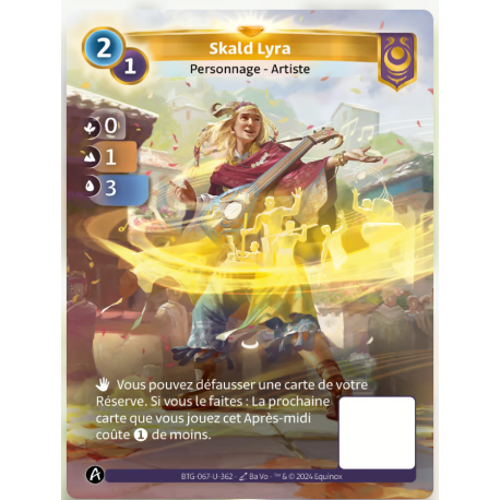 Lyra Skald (0-1-3) Carte Unique Yzmir - Altered TCG - Edition KS