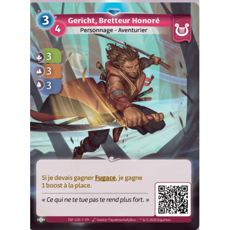 Gericht, Espadachín Honoré Rara Facción Lyra Alterada KS