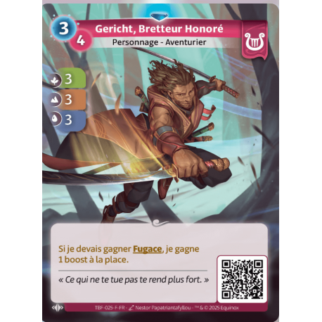 Gericht, Bretteur Honoré Rare Lyra Altered KS