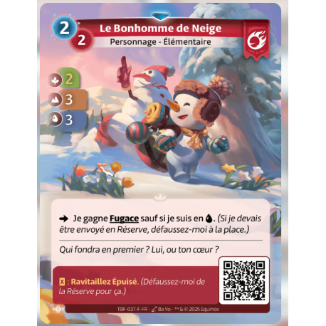 El muñeco de nieve Raro Bravos Altered TCG