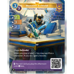 Archiviste du Monolithe (2-3-2) Unique Yzmir - Altered TCG - Edition KS