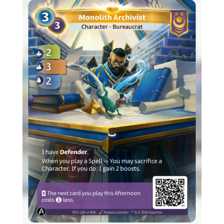 Monolith Archivist (2-3-2) Unique Yzmir - Altered TCG