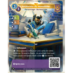 Archiviste du Monolithe (4-4-3) Unique Yzmir - Altered TCG - Edition KS