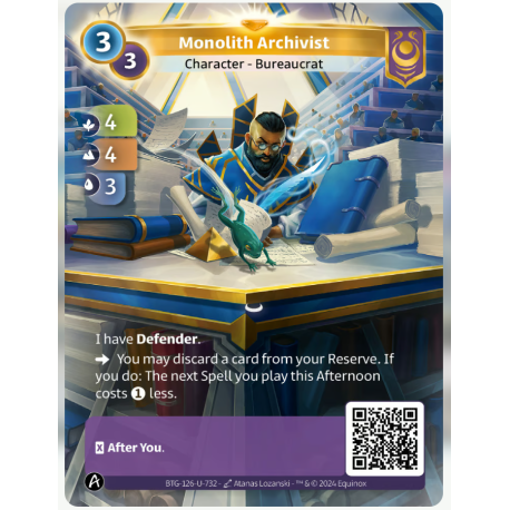 Monolith Archivist (4-4-3) Unique Yzmir - Altered TCG 