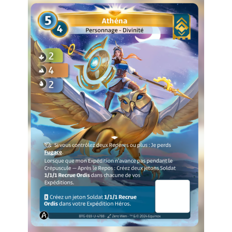 Athena (2-4-2) Carte Unique Ordis - Altered TCG - Edition KS