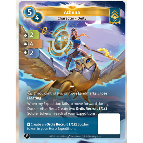 Athena (2-4-2) Carte Unique Ordis - Altered TCG
