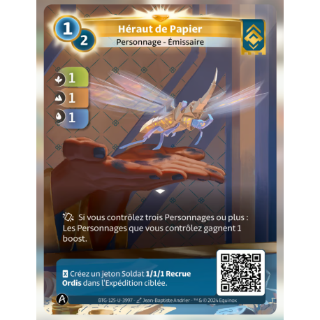 Héraut de Papier 1/2 (1-1-1) Carte Unique Ordis - Altered TCG - Edition KS
