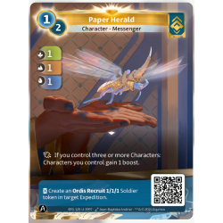 H&eacute;raut de Papier 1/2 (1-1-1) Carte Unique Ordis - Altered TCG - Edition KS