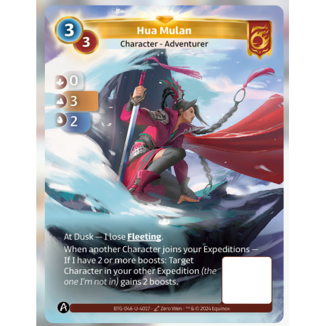 Hua Mulan (0-3-2) Unique Bravos Card - Altered TCG