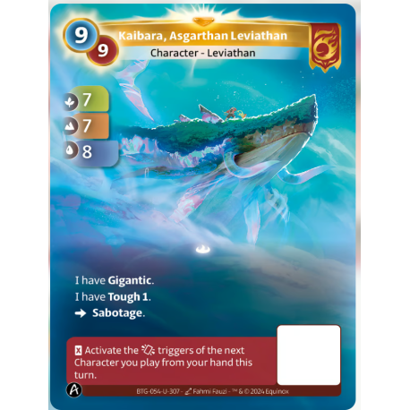 Kaibara (7-7-8) Unique Bravos - Altered TCG