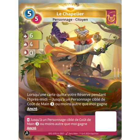 Le Chapelier (6-4-0) Carte Unique Lyra- Altered TCG - Edition KS