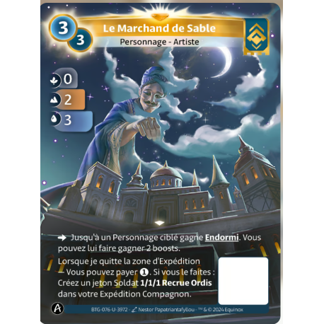 Le Marchand de Sable (0-2-3) Carte Unique Ordis - Altered TCG - Edition KS