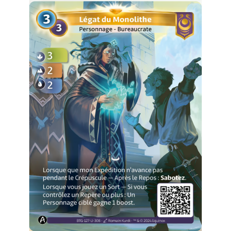 Légat du Monolithe (3-2-2) Unique Yzmir - Altered TCG - Edition KS