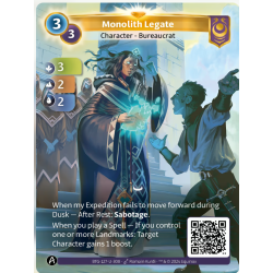 L&eacute;gat du Monolithe (3-2-2) Unique Yzmir - Altered TCG - Edition KS