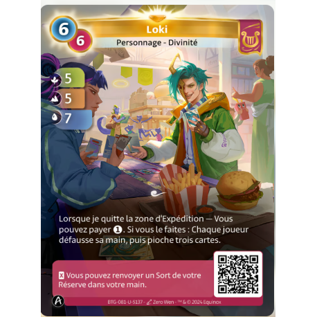 Loki (5-5-7) ALT Carte Unique Lyra - Altered TCG - Edition KS