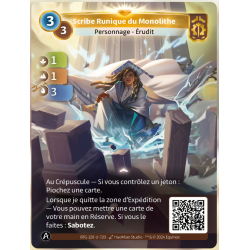 Scribe Runique du Monolithe (1-1-3) Carte Unique Axiom - Altered TCG - Edition KS