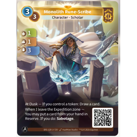 Monolith Rune Scribe (1-1-3) Unique Axiom - Altered TCG