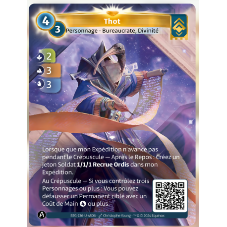 Thot (2-3-3) Carte Unique Ordis - Altered TCG - Edition KS