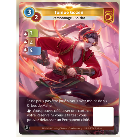 Tomoe Gozen 3/2 (3-2-4) Carte Unique Bravos - Altered TCG - Edition KS