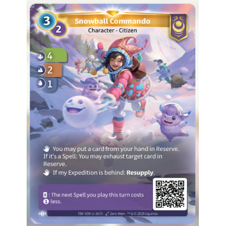 Snowball Commando (4-2-1) Unique Yzmir - Altered TCG