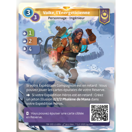 Vaike, L' énergéticienne (1-2-4) Unique Yzmir - Altered TCG - Epreuve du Froid