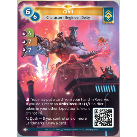 Gibil (4-7-7) Unique Card Ordis - Altered TCG - Trial by Frost