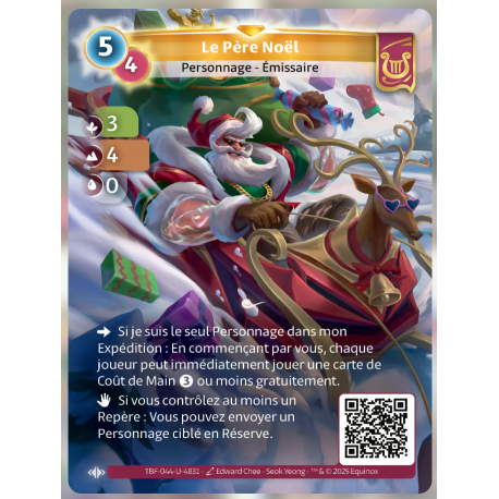 Le père Noel (3-4-0) Carte Unique Lyra - Altered TCG - Epreuve du Froid