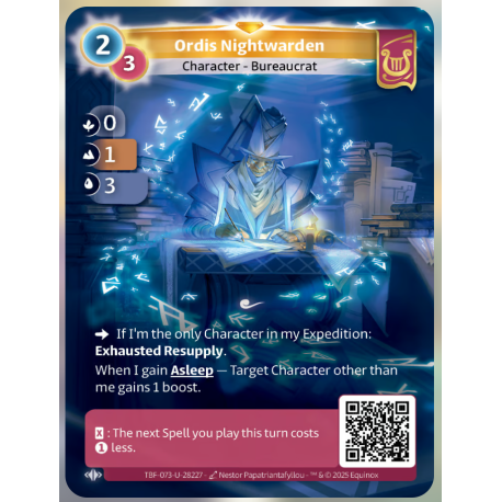 Ordis Nightwarden (0-1-3) Unique Lyra - Altered TCG