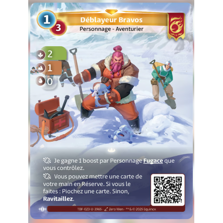 Déblayeur Bravos (2-1-0) Carte Unique Bravos - Altered TCG - Epreuve du Froid