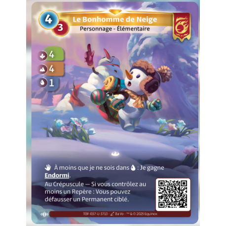 Le Bonhomme de Neige (4-4-1) Carte Unique Bravos - Altered TCG - Epreuve du Froid