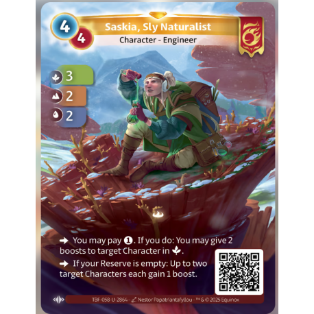 Saskia, Sly Naturalist (3-2-2) Unique Bravos - Altered TCG