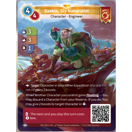 Saskia, Sly Naturalist (3-3-1) Carte Unique Bravos - Altered TCG