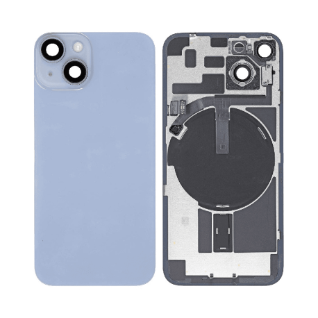 Sustitución de la luneta trasera del iPhone 14, completa con lente y placa