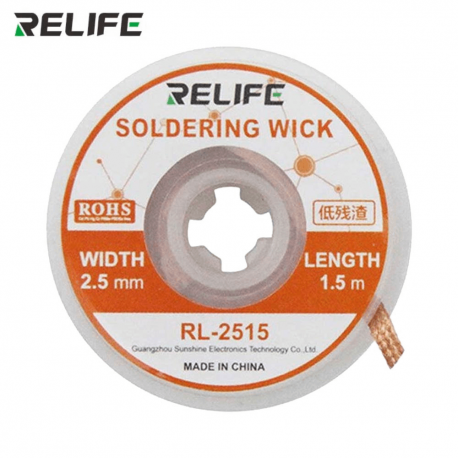 Relife RL-2515 Desoldering Braid (2.5mm x 1.5m) - Express delivery Europe - Tools